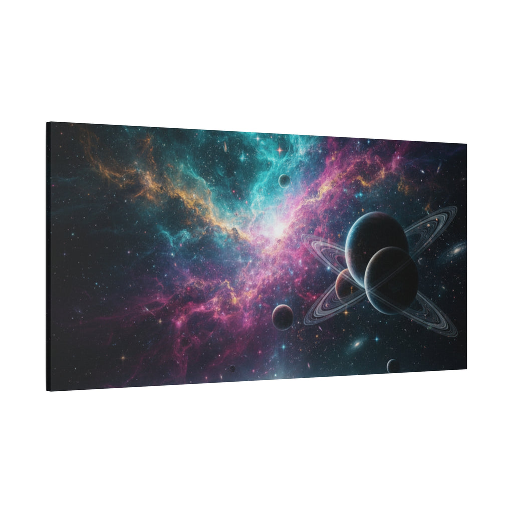 Cosmic Nebula "Stunning" Canvas Print — Galaxy Planets Wall Art