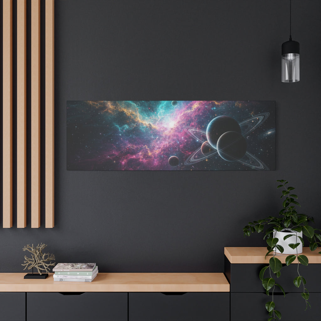 Cosmic Nebula "Stunning" Canvas Print — Galaxy Planets Wall Art