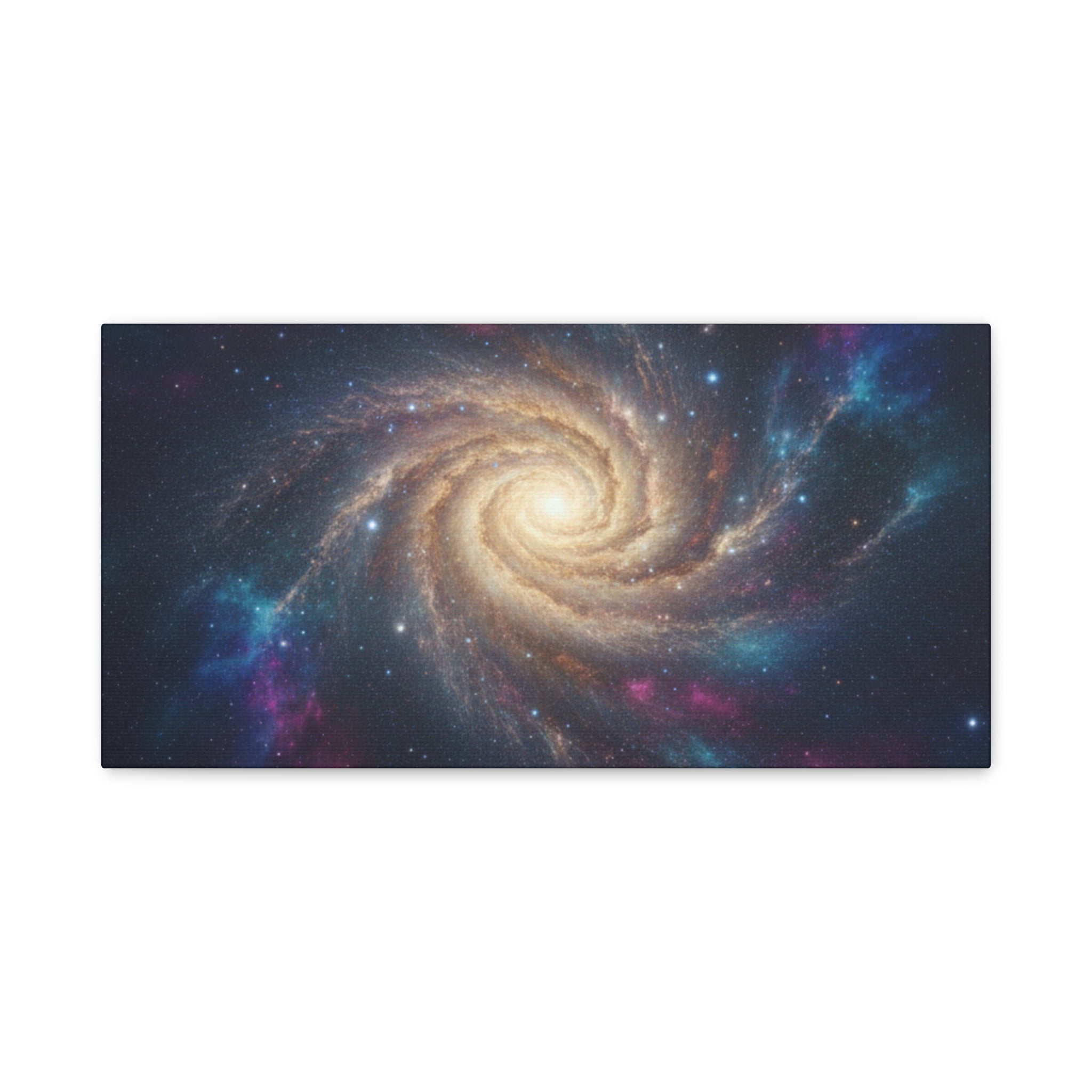 Spiral Galaxy Matte Canvas Wall Art – Stretched Space Nebula Print