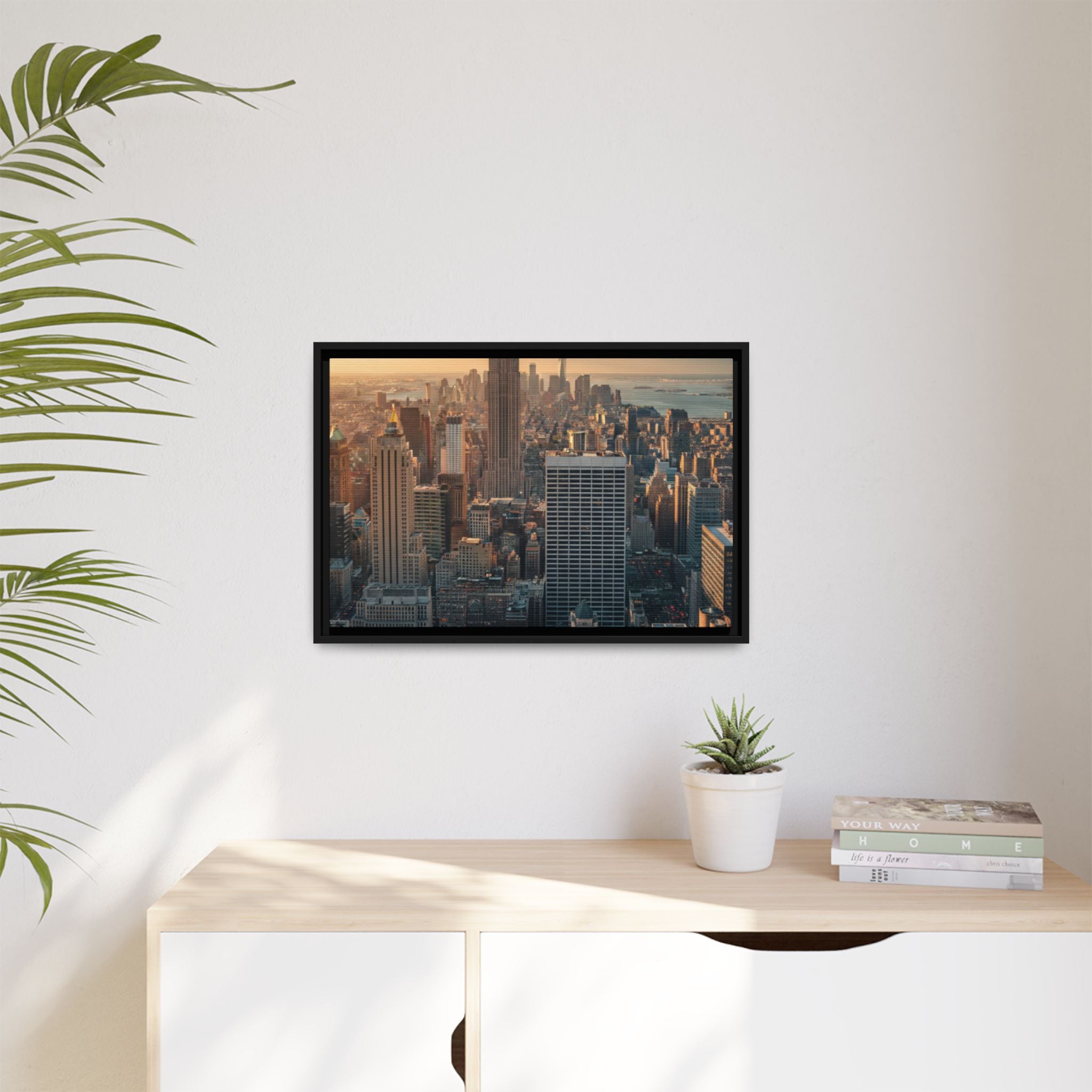 New York City Skyline at Sunset - Framed Art