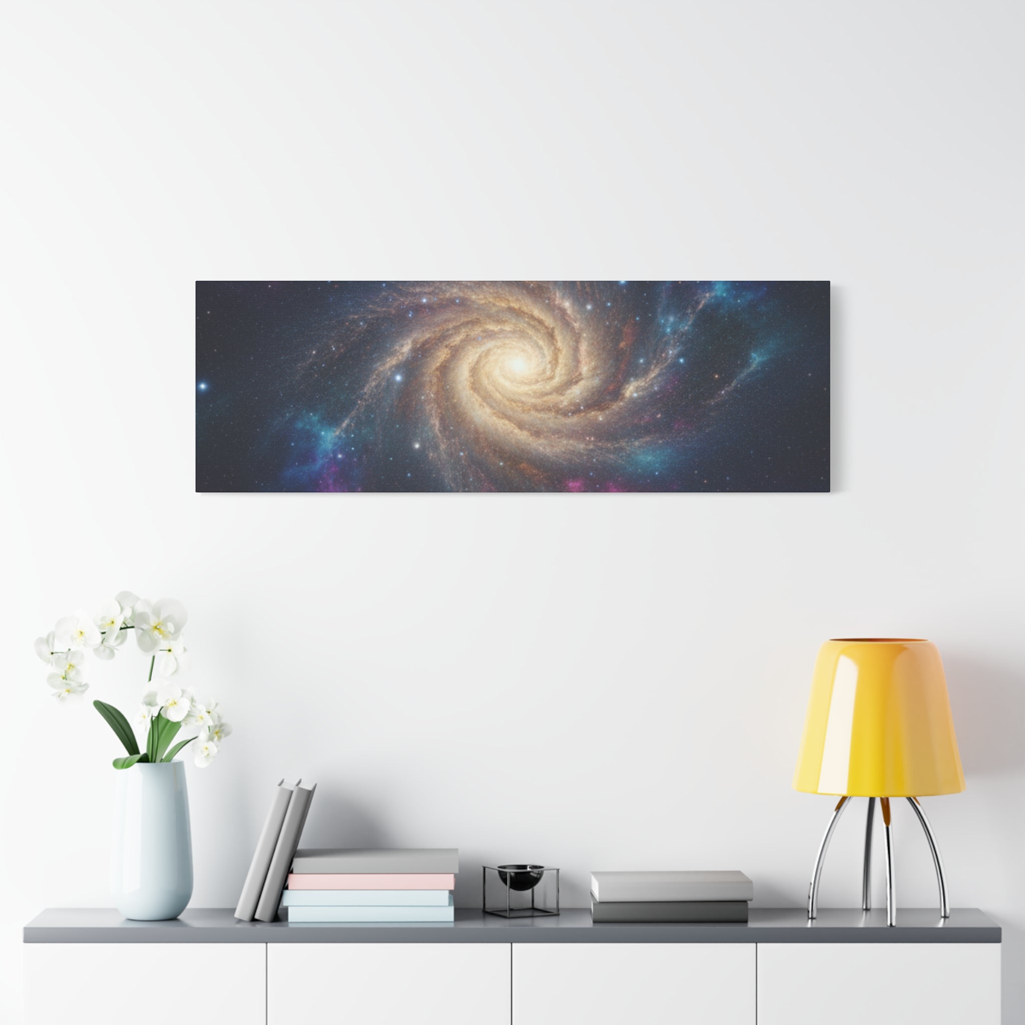 Spiral Galaxy Matte Canvas Wall Art – Stretched Space Nebula Print