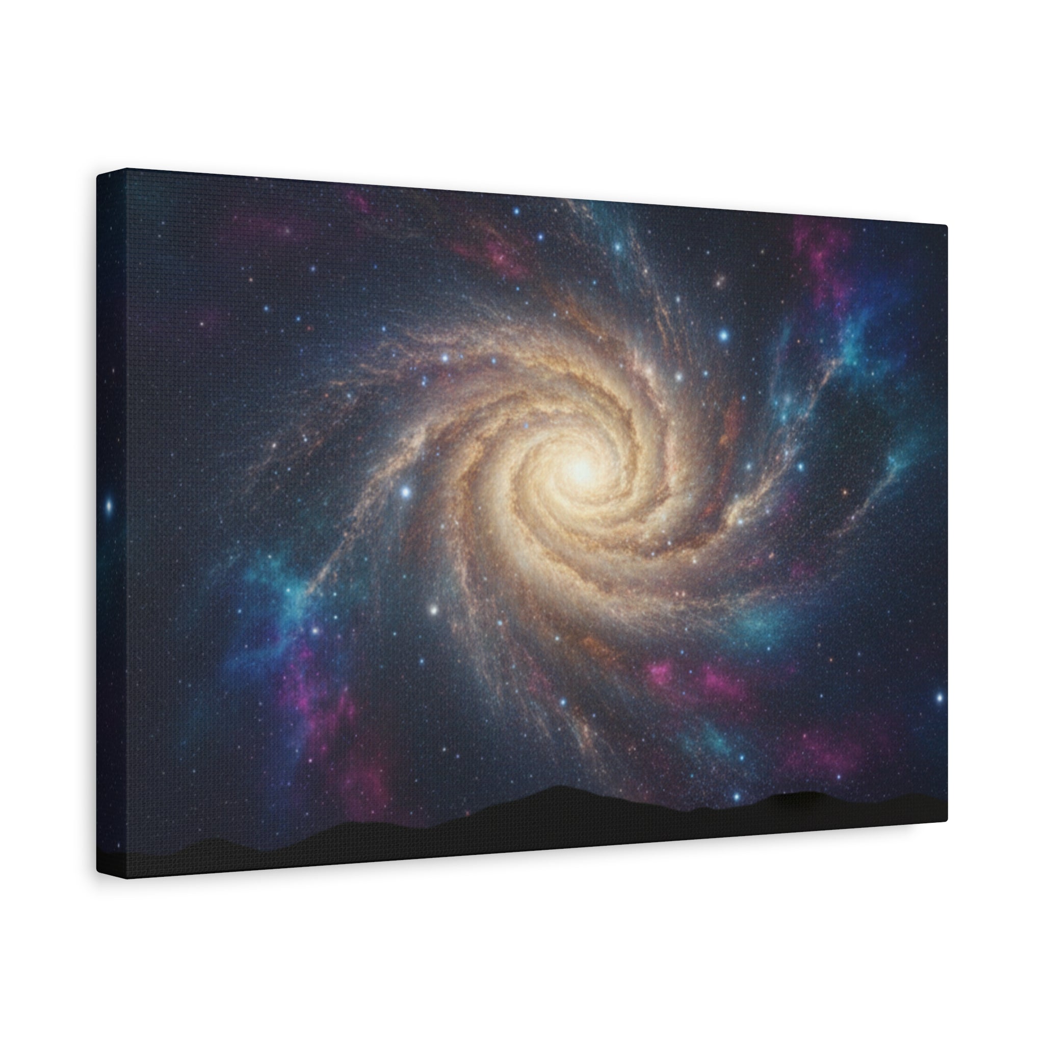 Spiral Galaxy Matte Canvas Wall Art – Stretched Space Nebula Print