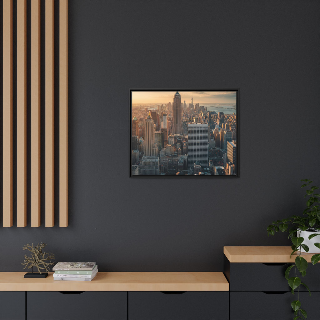 New York City Skyline at Sunset - Framed Art