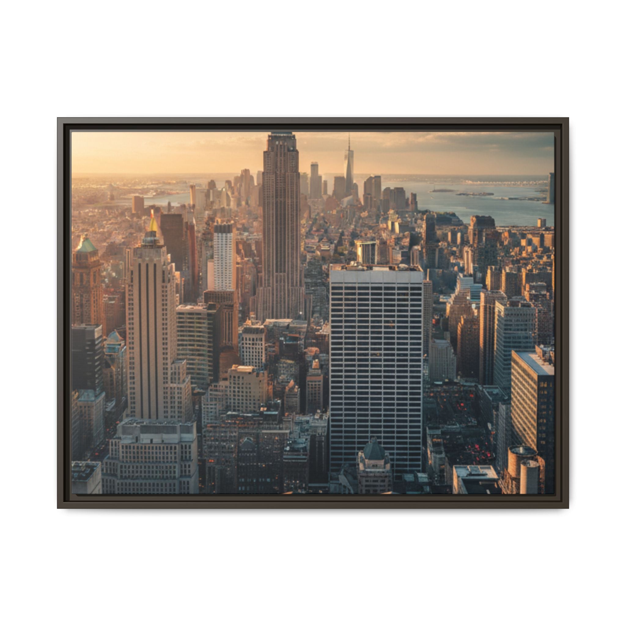 New York City Skyline at Sunset - Framed Art