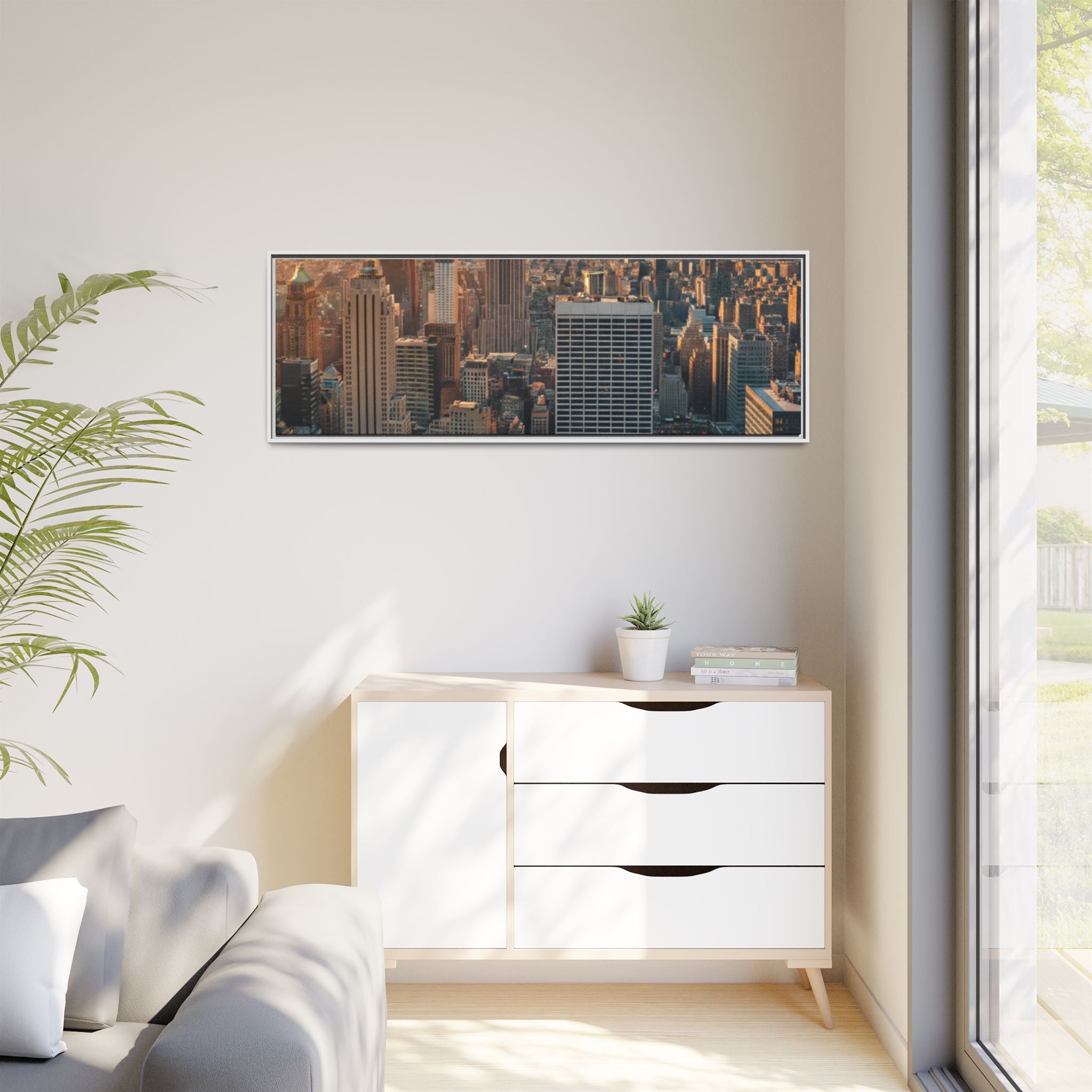 New York City Skyline at Sunset - Framed Art