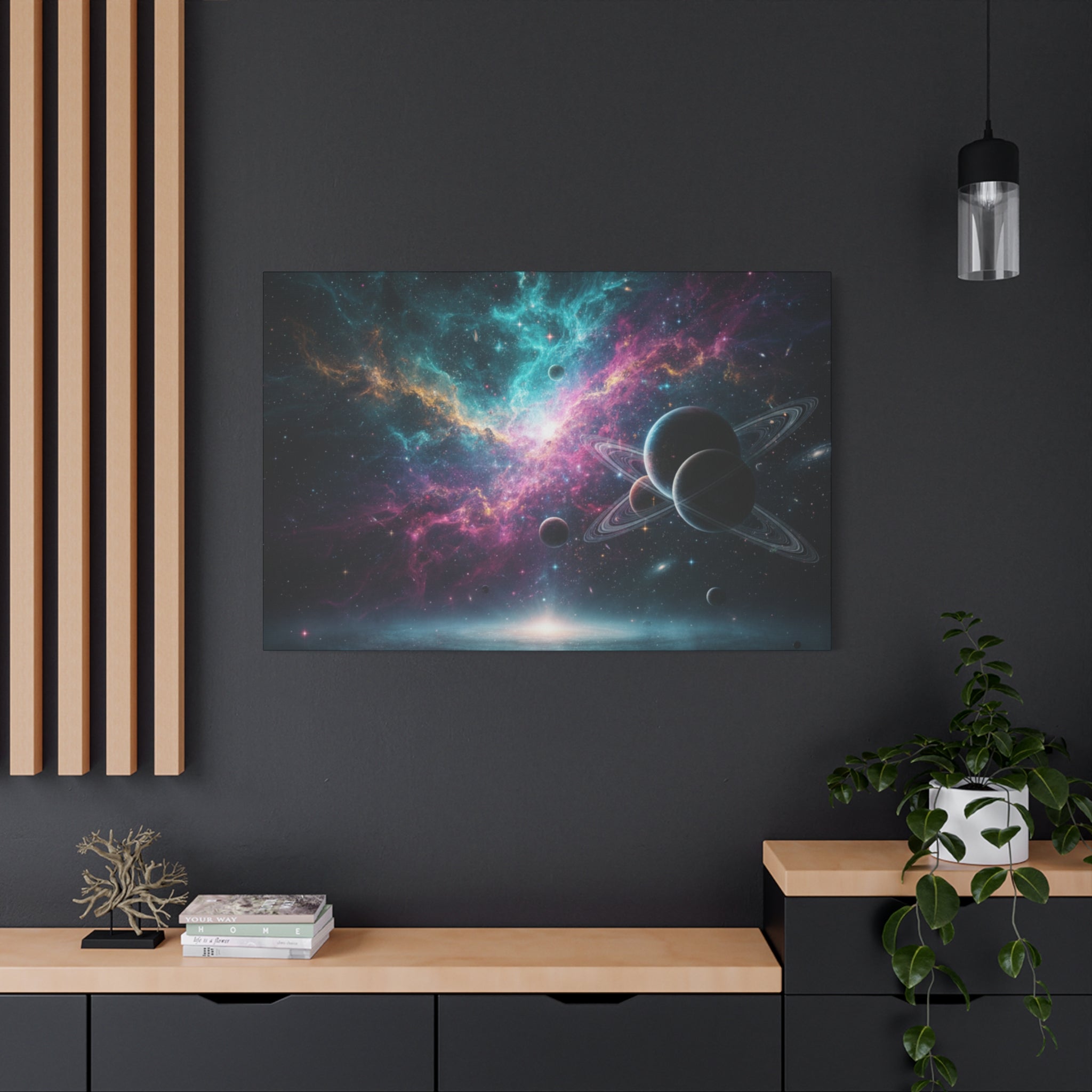 Cosmic Nebula "Stunning" Canvas Print — Galaxy Planets Wall Art