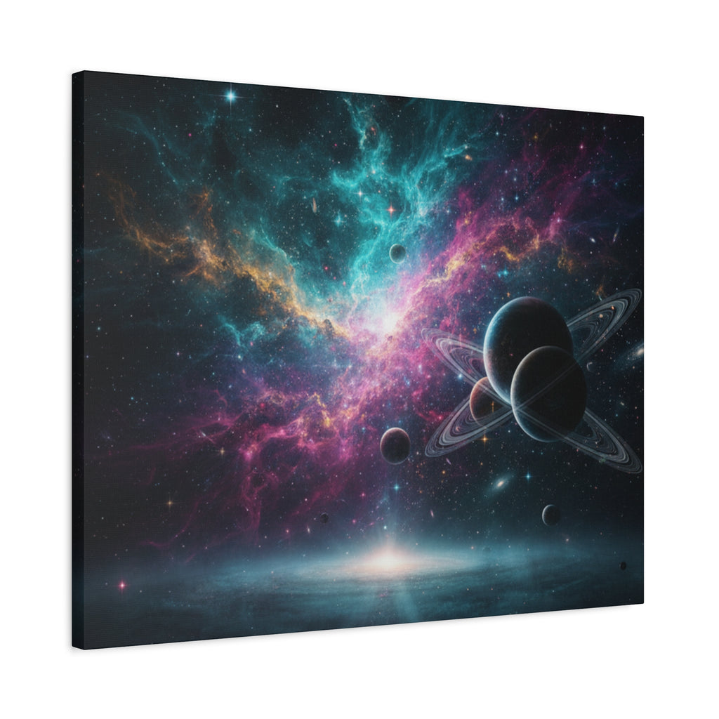 Cosmic Nebula "Stunning" Canvas Print — Galaxy Planets Wall Art