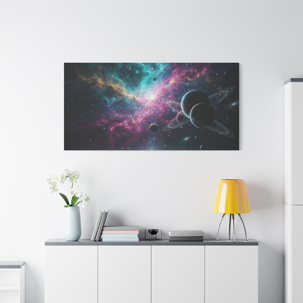 Cosmic Nebula "Stunning" Canvas Print — Galaxy Planets Wall Art