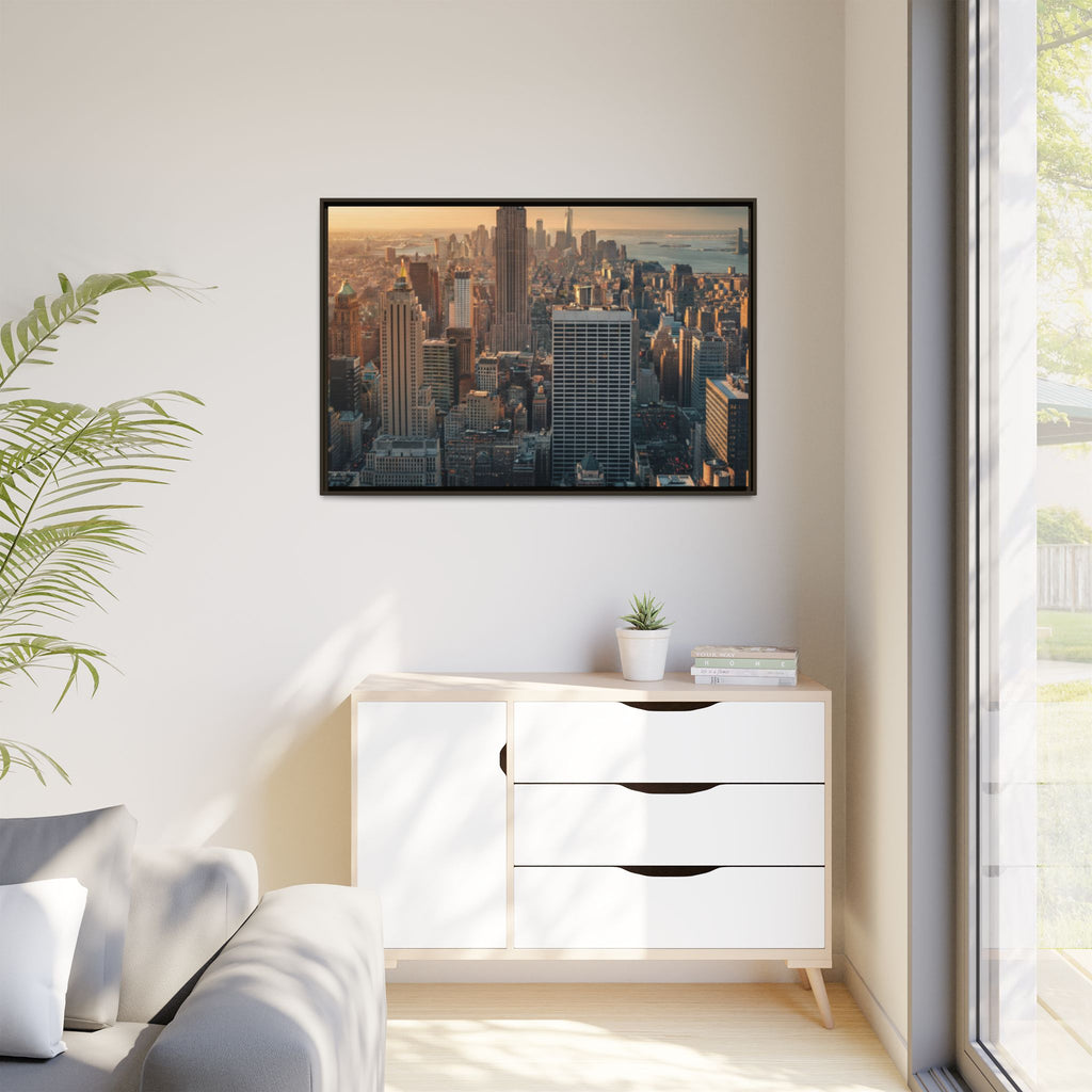 New York City Skyline at Sunset - Framed Art
