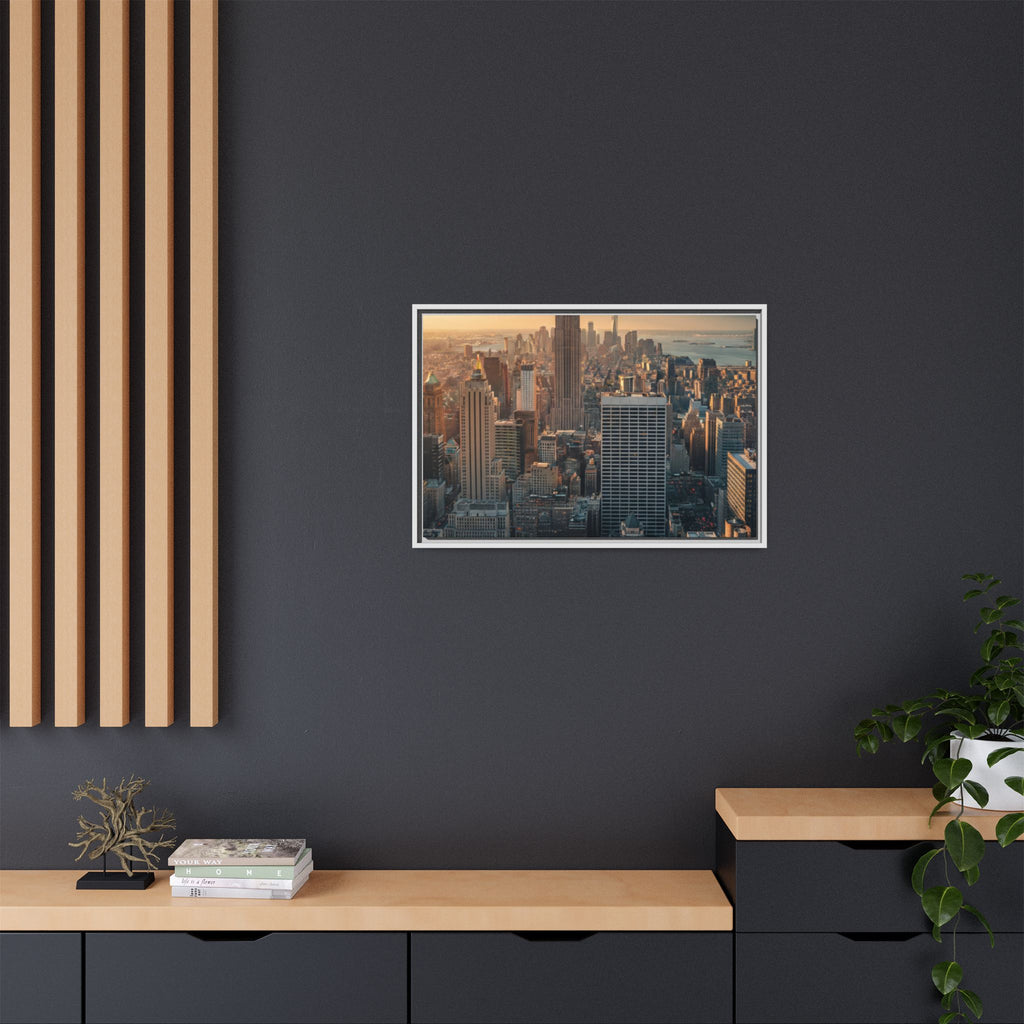 New York City Skyline at Sunset - Framed Art