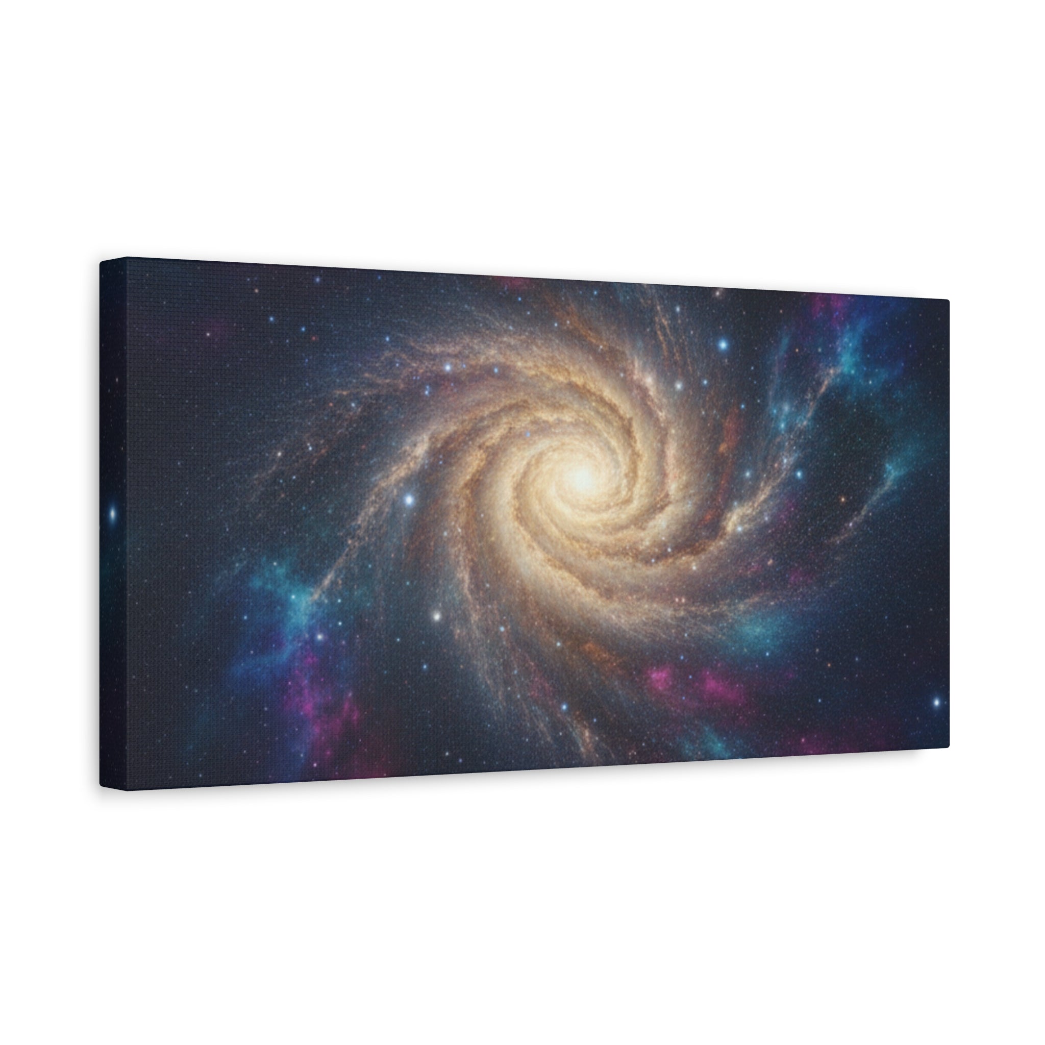 Spiral Galaxy Matte Canvas Wall Art – Stretched Space Nebula Print