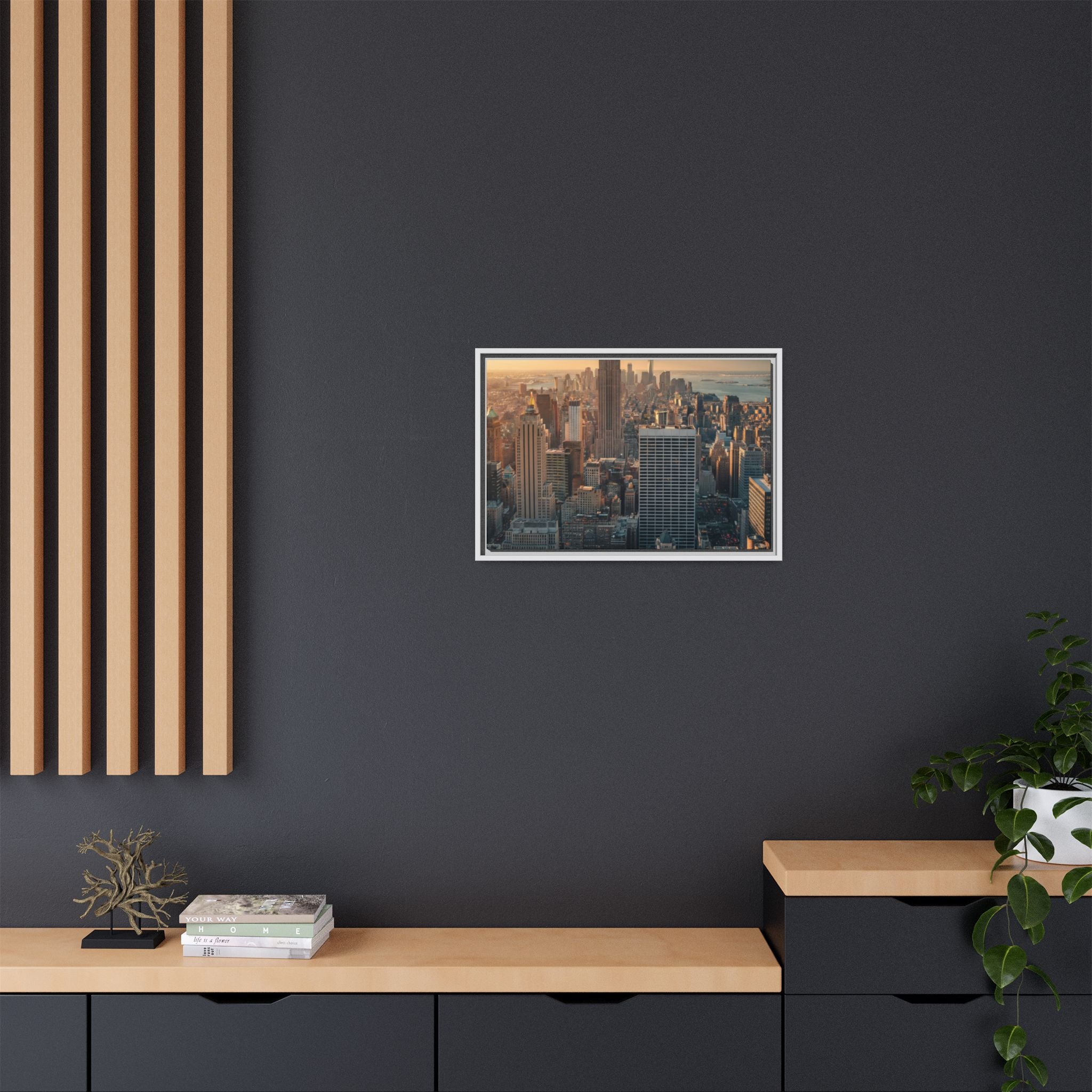 New York City Skyline at Sunset - Framed Art