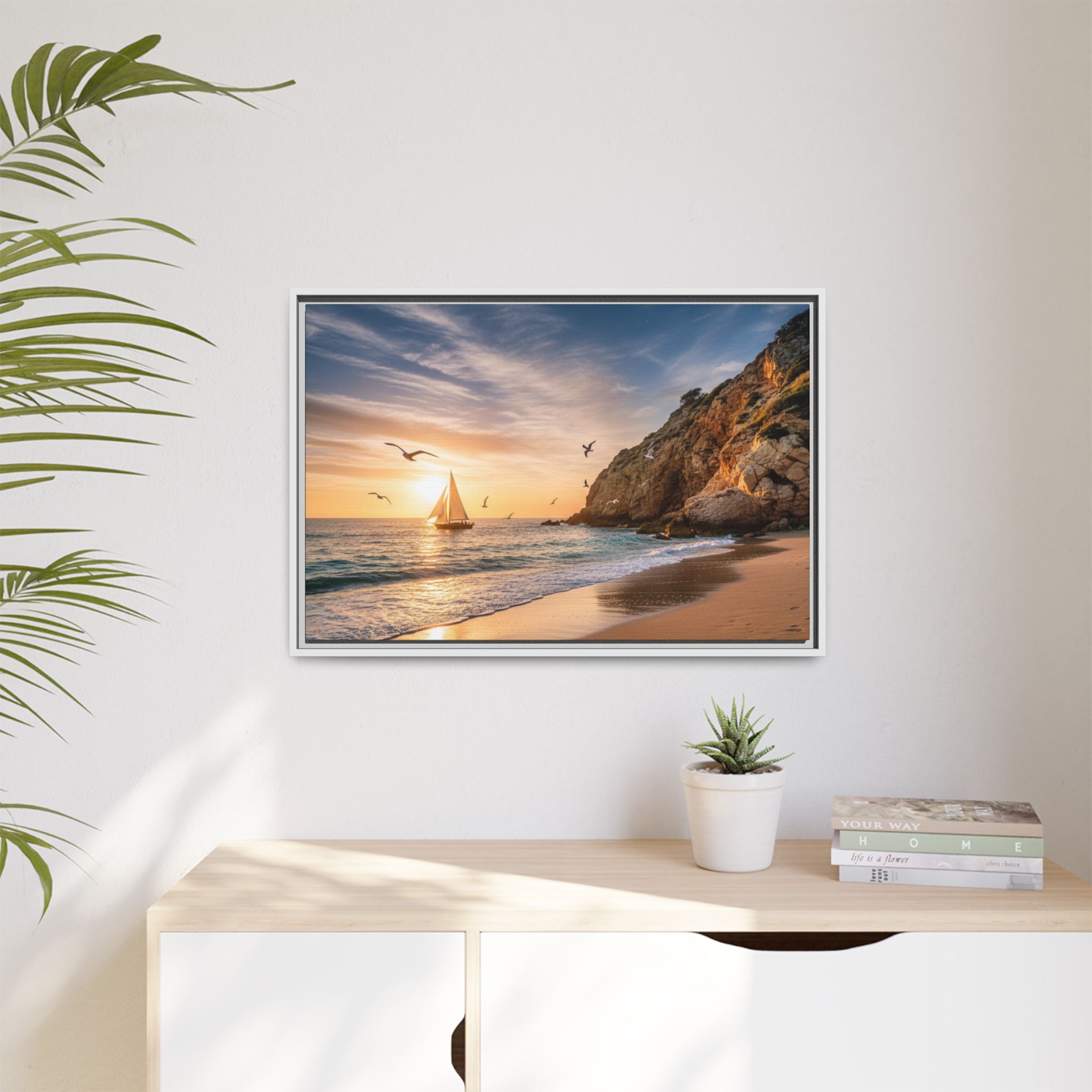 Sunset Sail Beach Landscape - Stunning Image!