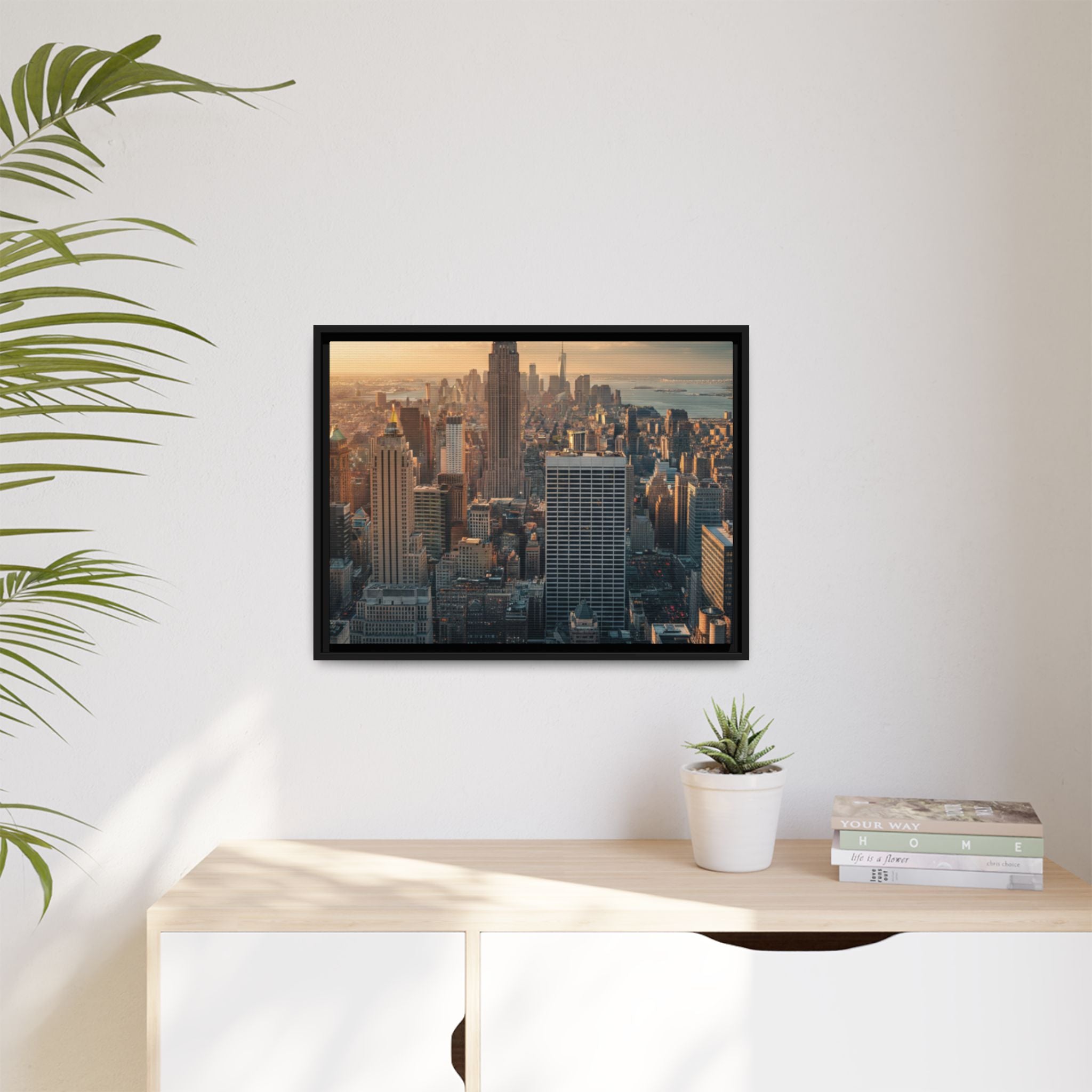 New York City Skyline at Sunset - Framed Art