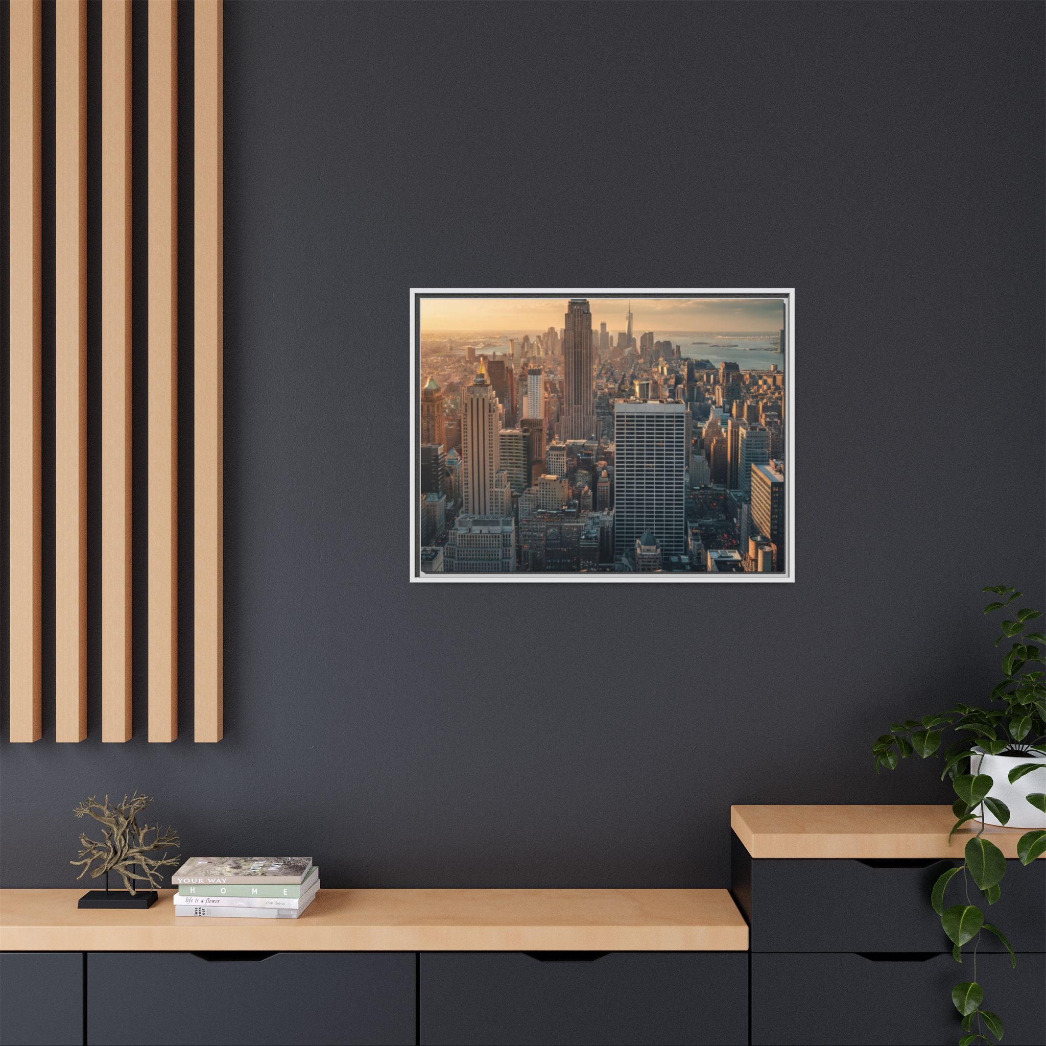 New York City Skyline at Sunset - Framed Art