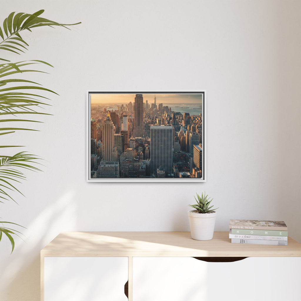 New York City Skyline at Sunset - Framed Art