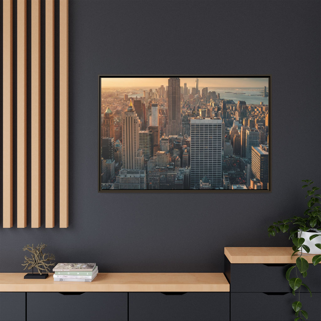 New York City Skyline at Sunset - Framed Art