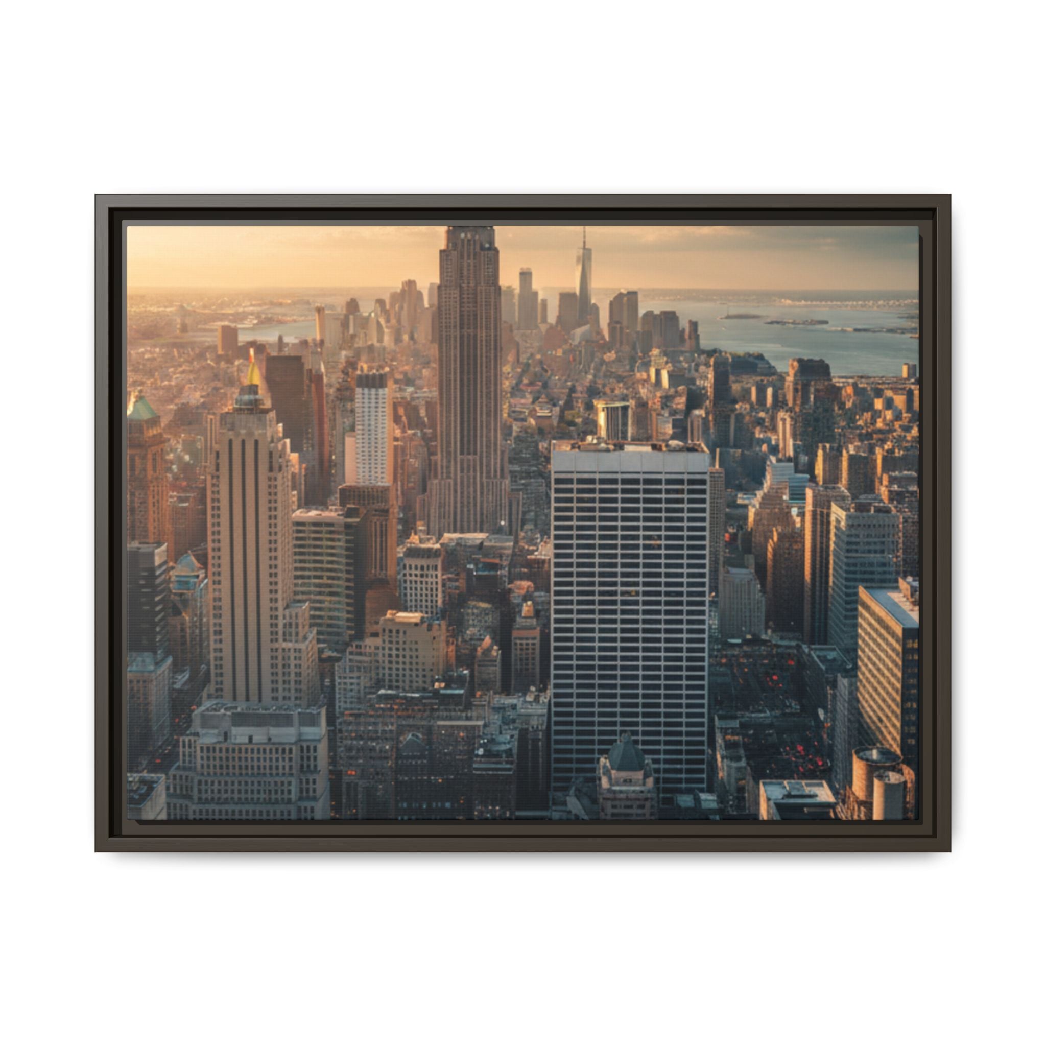New York City Skyline at Sunset - Framed Art