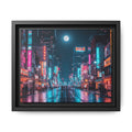 Japan Nightscape Canvas Framed Print