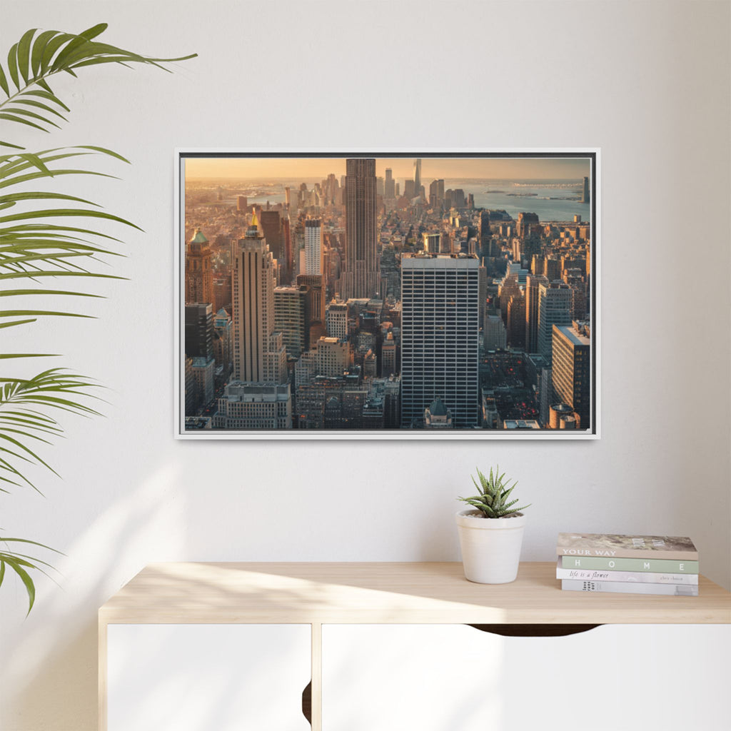 New York City Skyline at Sunset - Framed Art