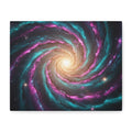 Spiral Galaxy Matte Canvas Wall Art — Vibrant Cosmic Nebula Print