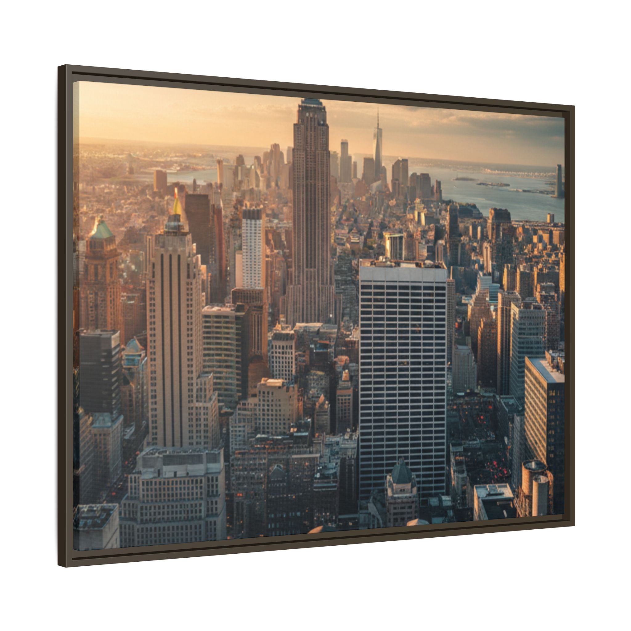 New York City Skyline at Sunset - Framed Art