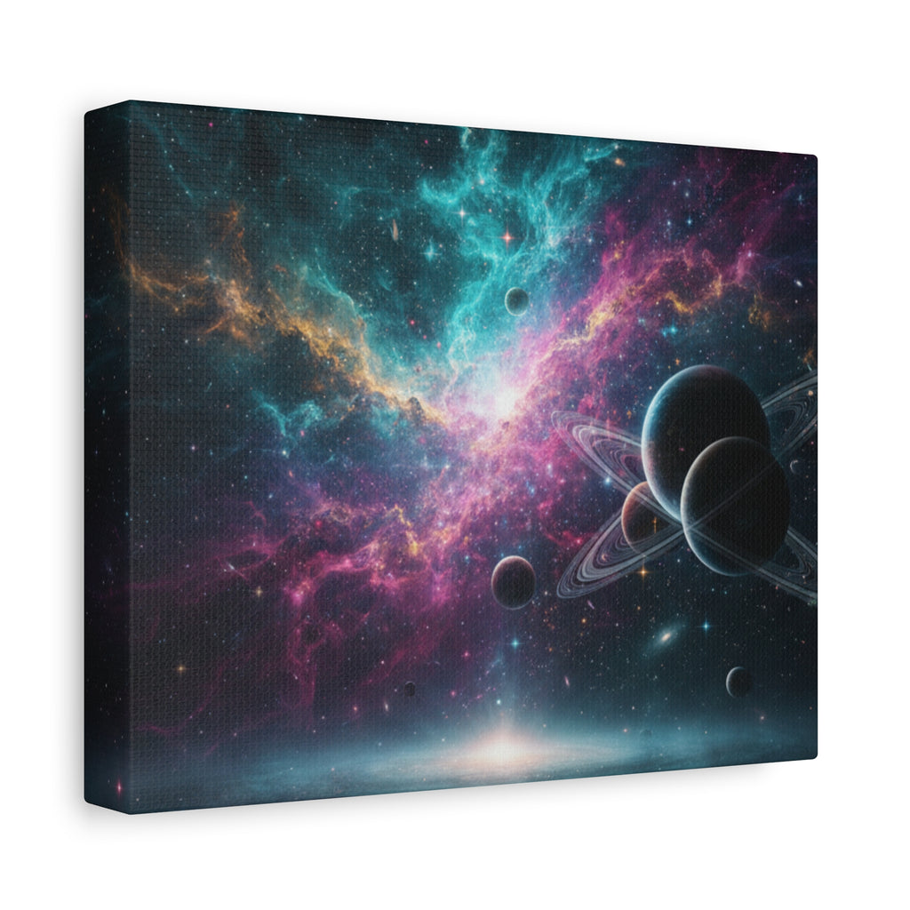 Cosmic Nebula "Stunning" Canvas Print — Galaxy Planets Wall Art