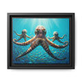 Framed Octopus Art Print — Vibrant Underwater Canvas Wall Decor
