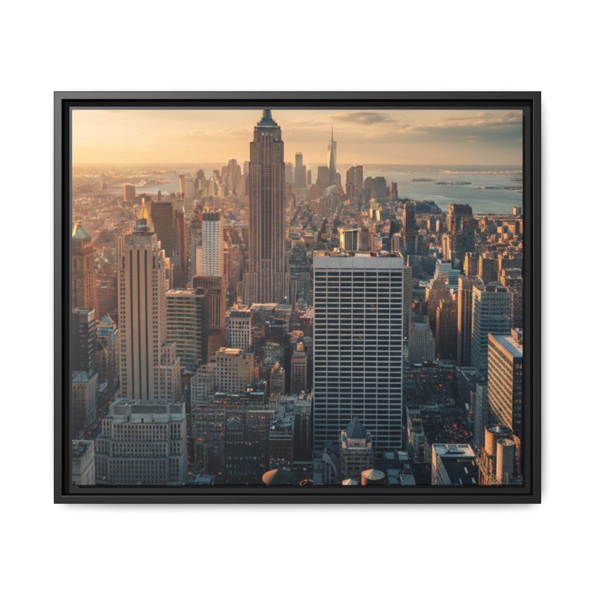 New York City Skyline at Sunset - Framed Art