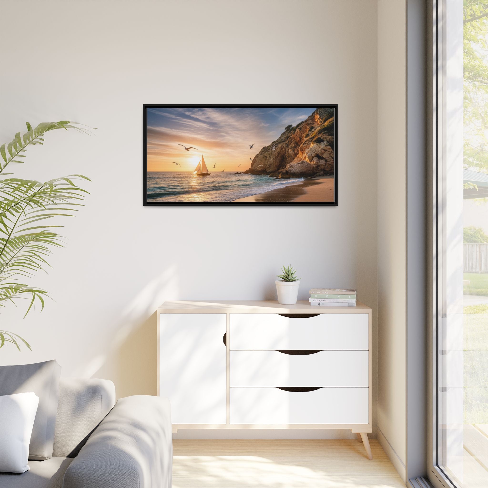 Sunset Sail Beach Landscape - Stunning Image!