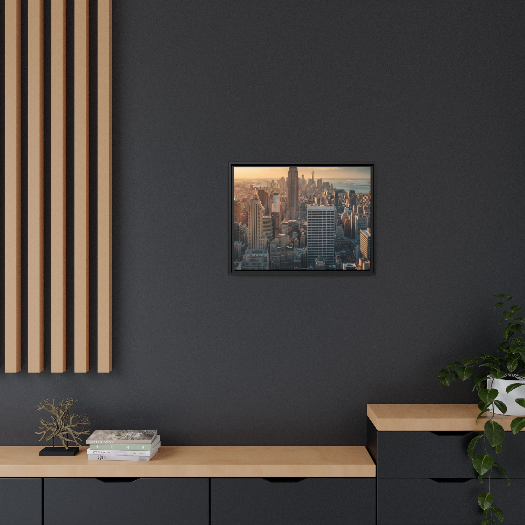 New York City Skyline at Sunset - Framed Art