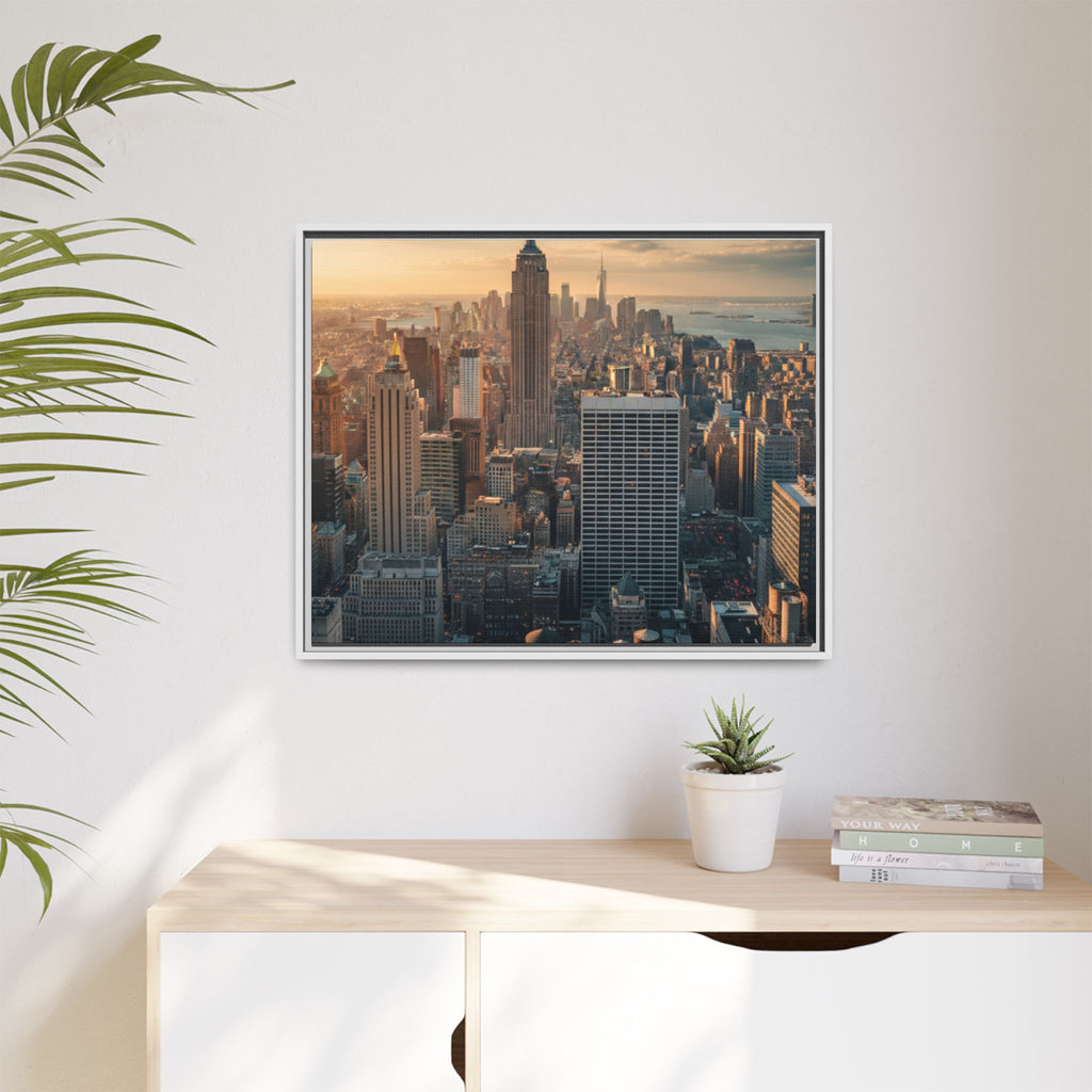 New York City Skyline at Sunset - Framed Art