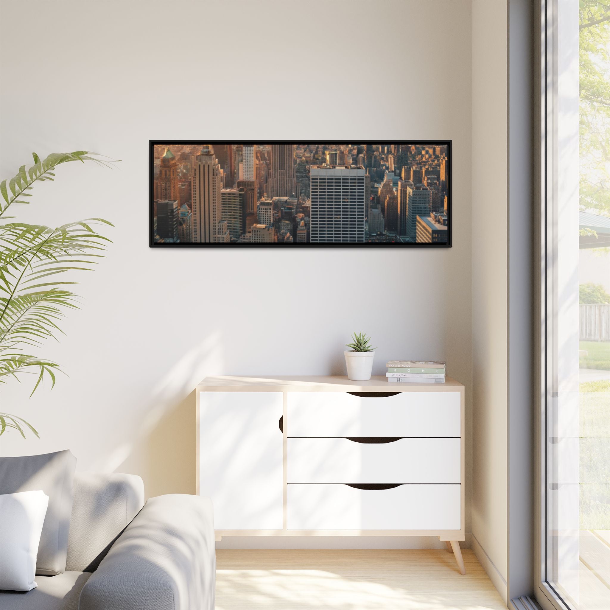 New York City Skyline at Sunset - Framed Art