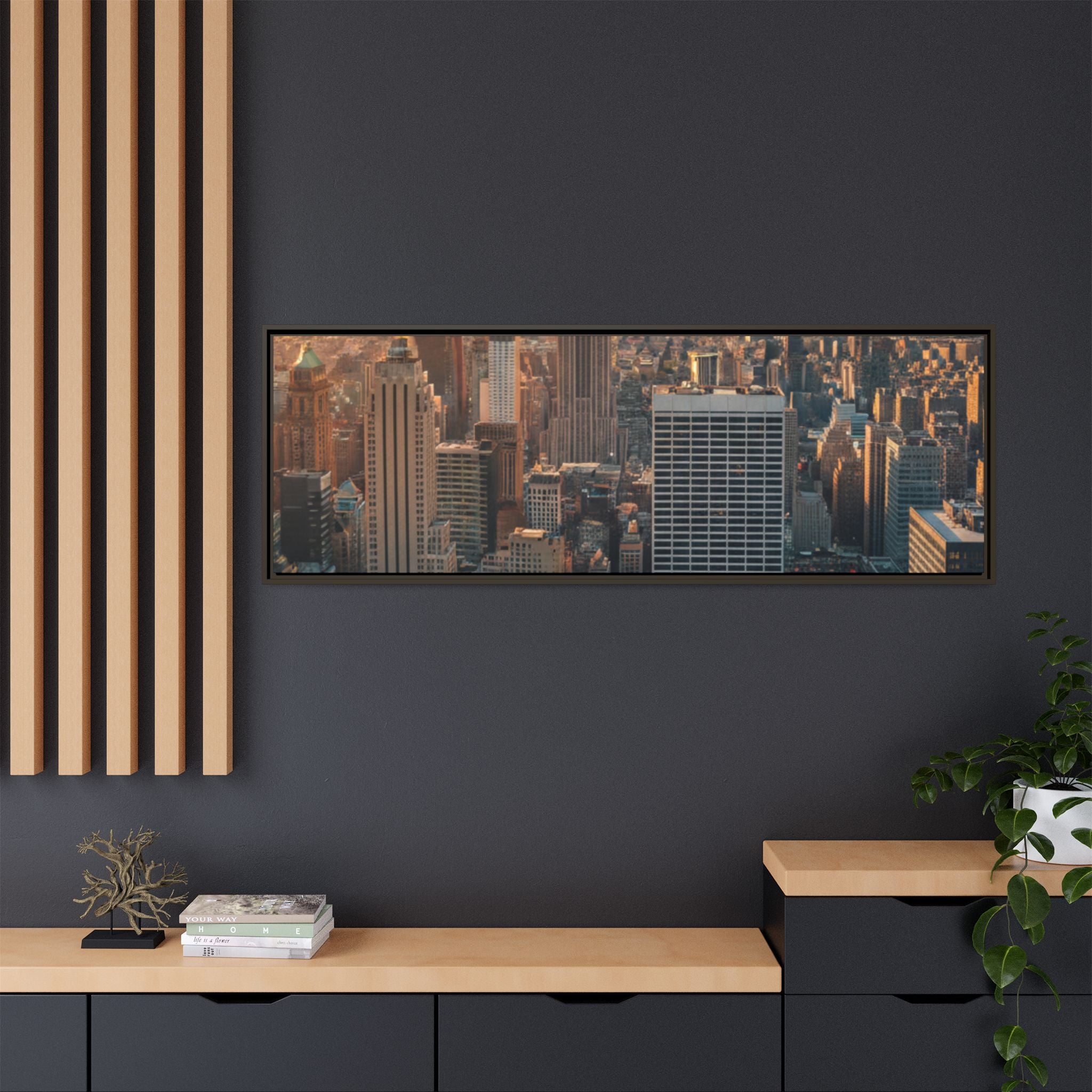 New York City Skyline at Sunset - Framed Art