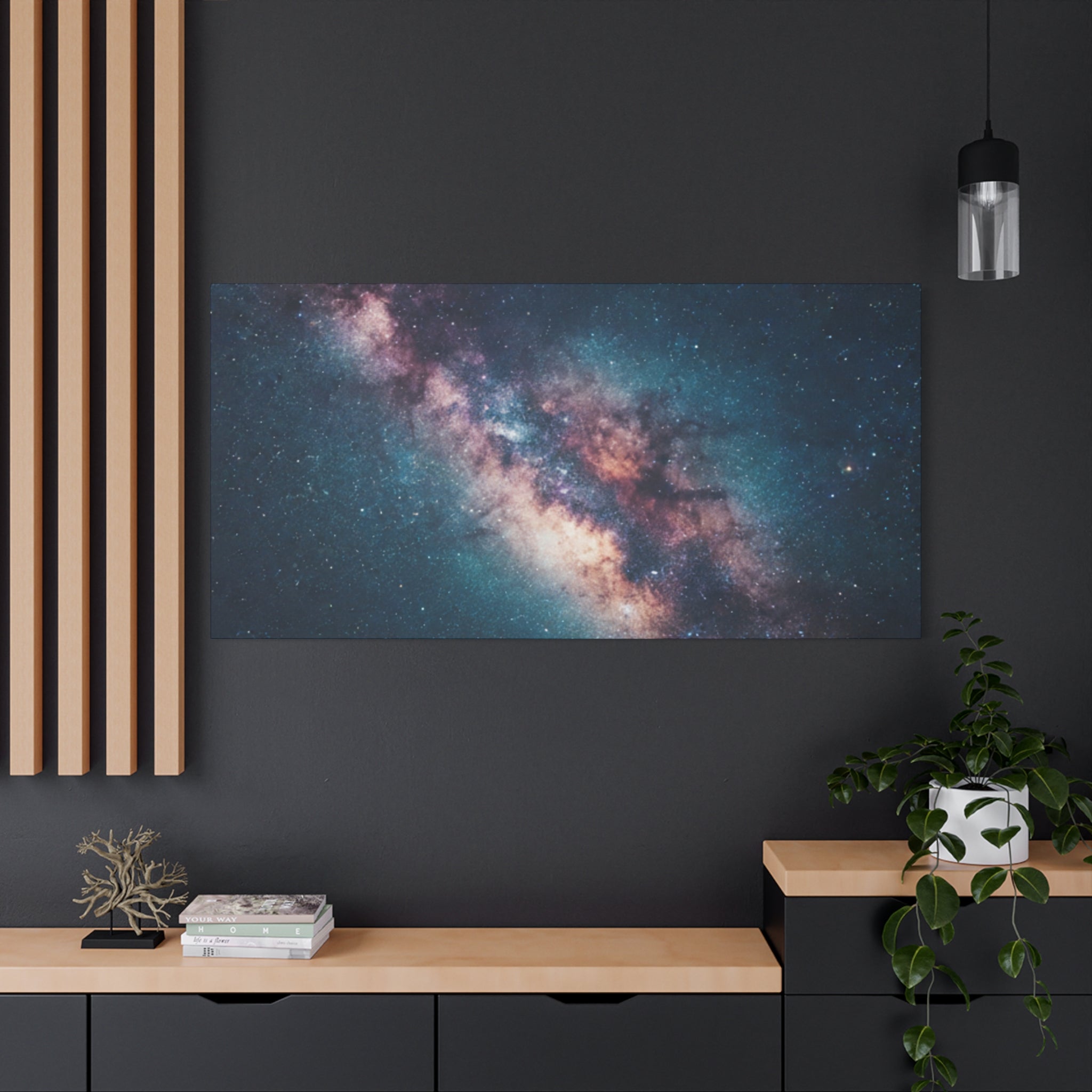 Milky Way Galaxy Canvas Wall Art — Stretched Space Photography Print