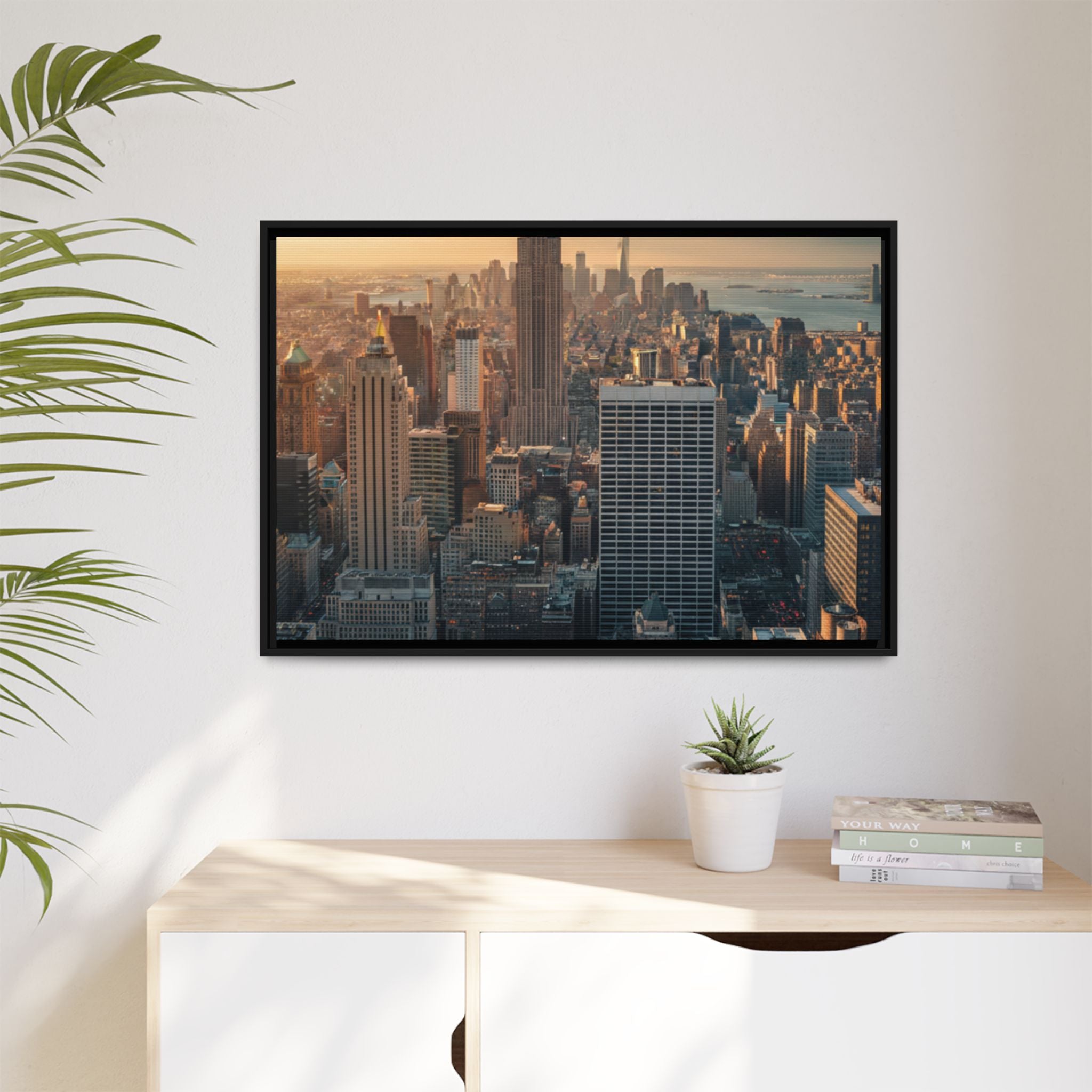 New York City Skyline at Sunset - Framed Art
