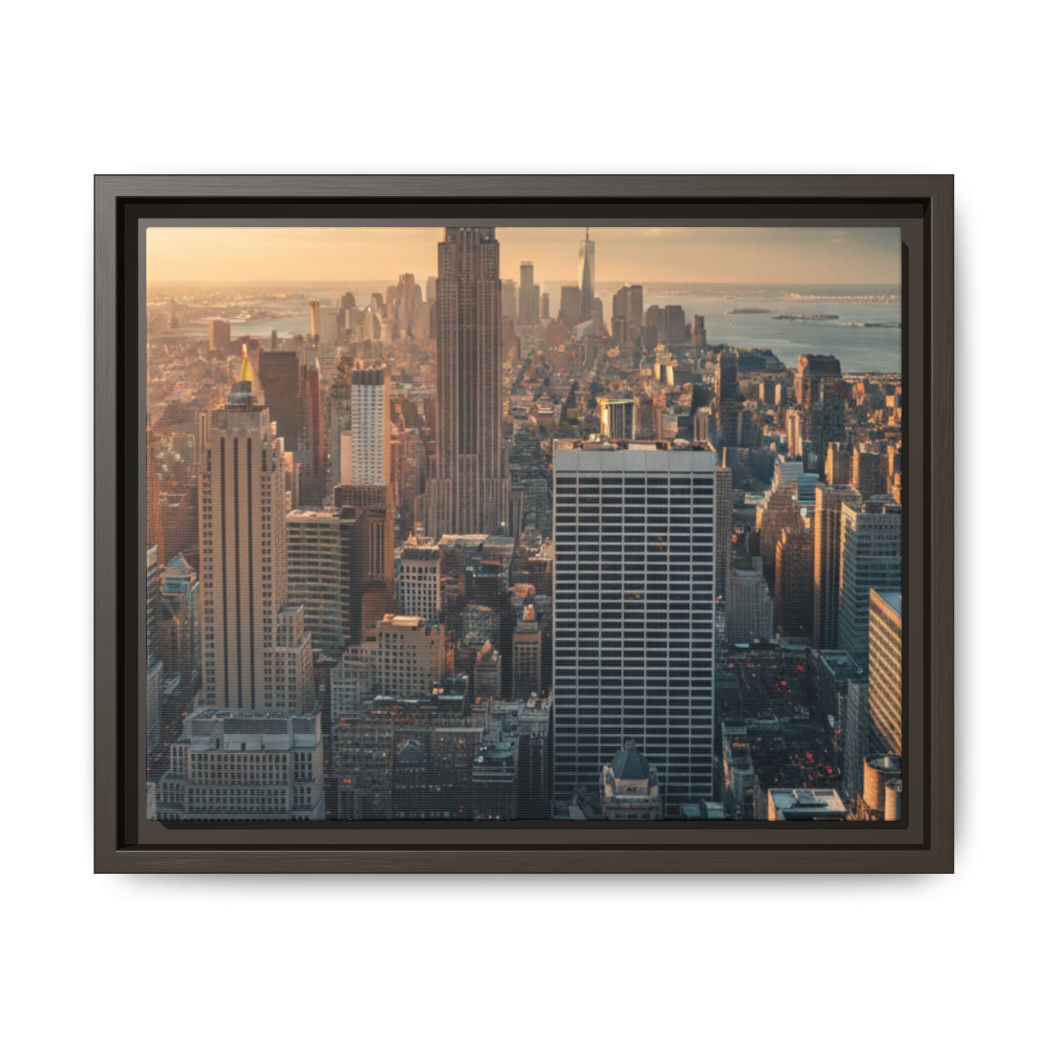New York City Skyline at Sunset - Framed Art