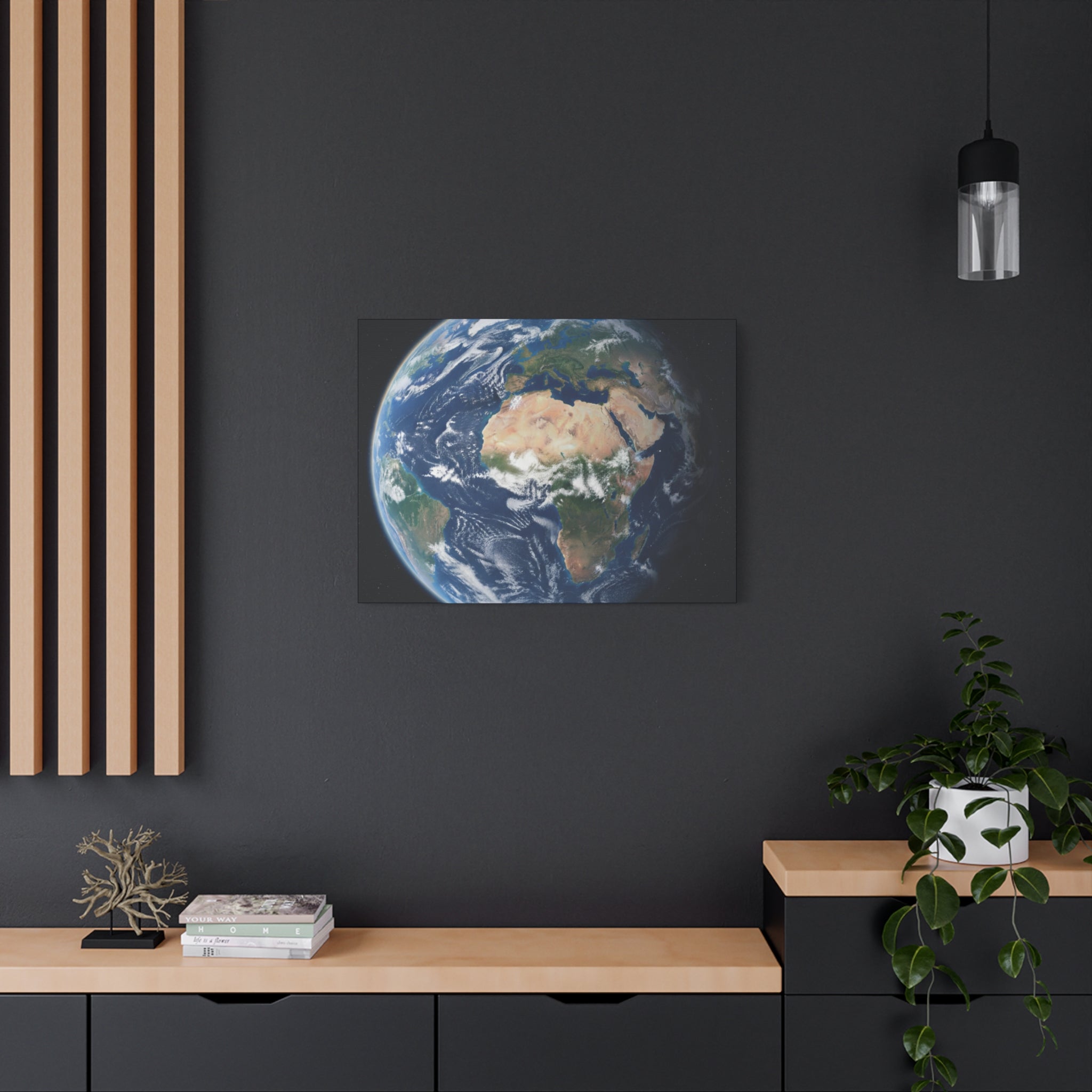 Earth from Space Stunning Image — Planet Globe Wall Art, Africa View
