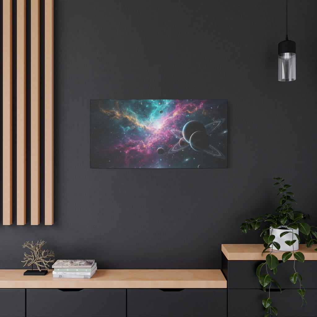 Cosmic Nebula "Stunning" Canvas Print — Galaxy Planets Wall Art