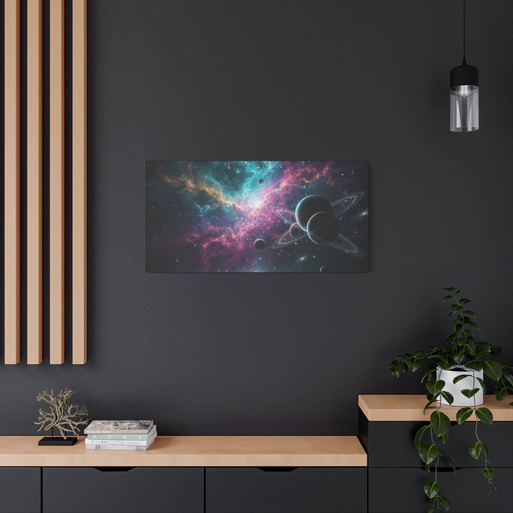 Cosmic Nebula "Stunning" Canvas Print — Galaxy Planets Wall Art