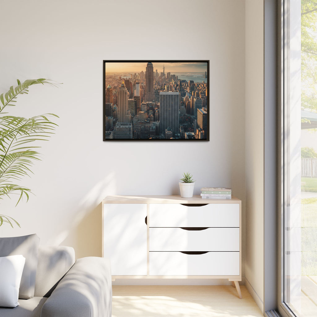 New York City Skyline at Sunset - Framed Art