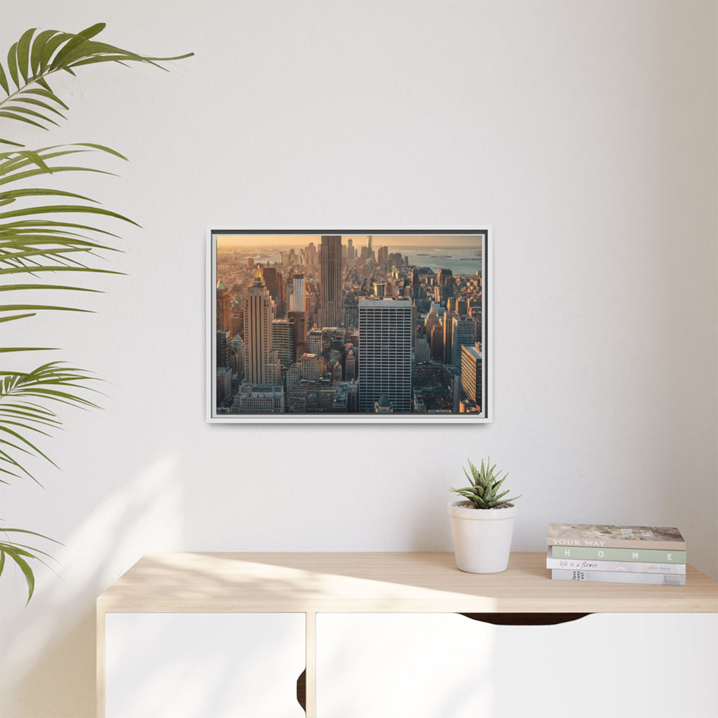 New York City Skyline at Sunset - Framed Art