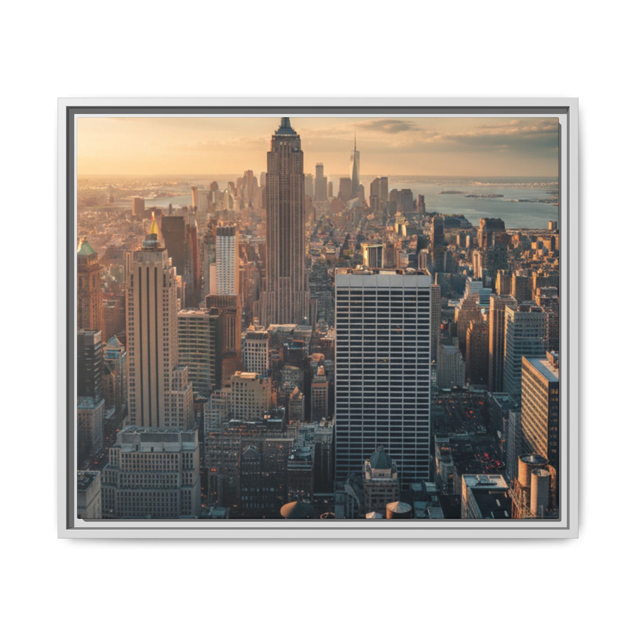 New York City Skyline at Sunset - Framed Art