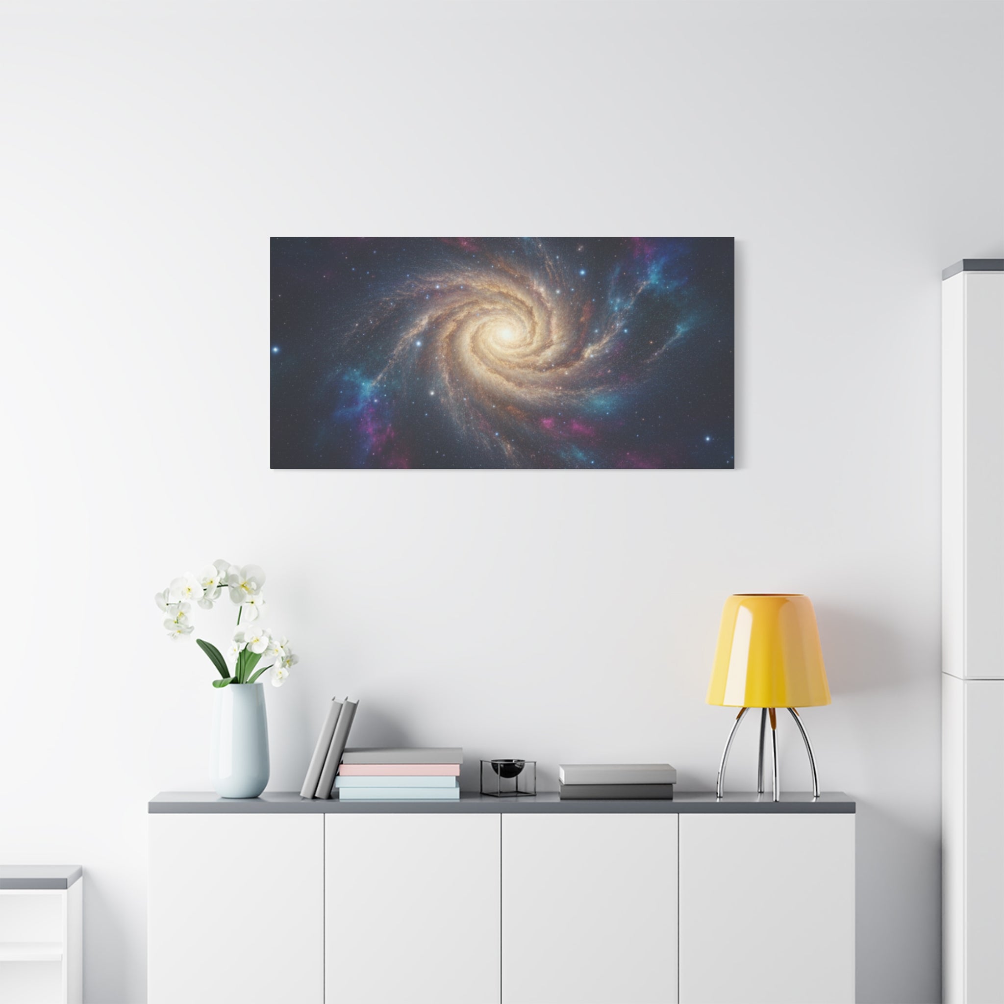 Spiral Galaxy Matte Canvas Wall Art – Stretched Space Nebula Print