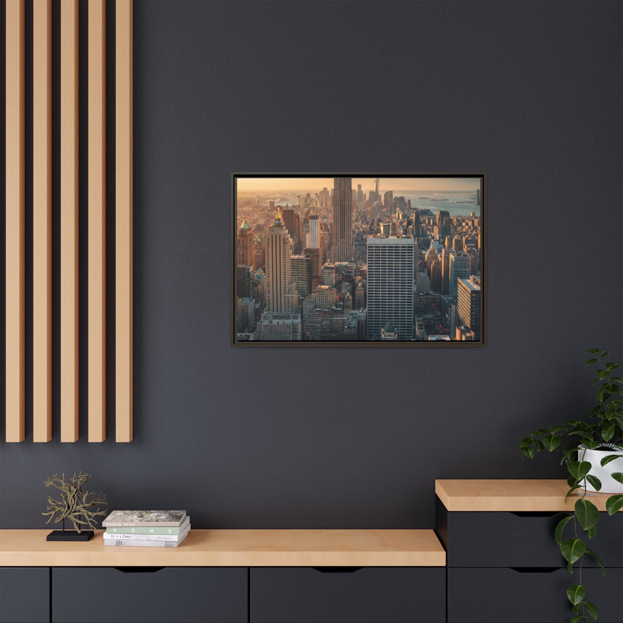 New York City Skyline at Sunset - Framed Art