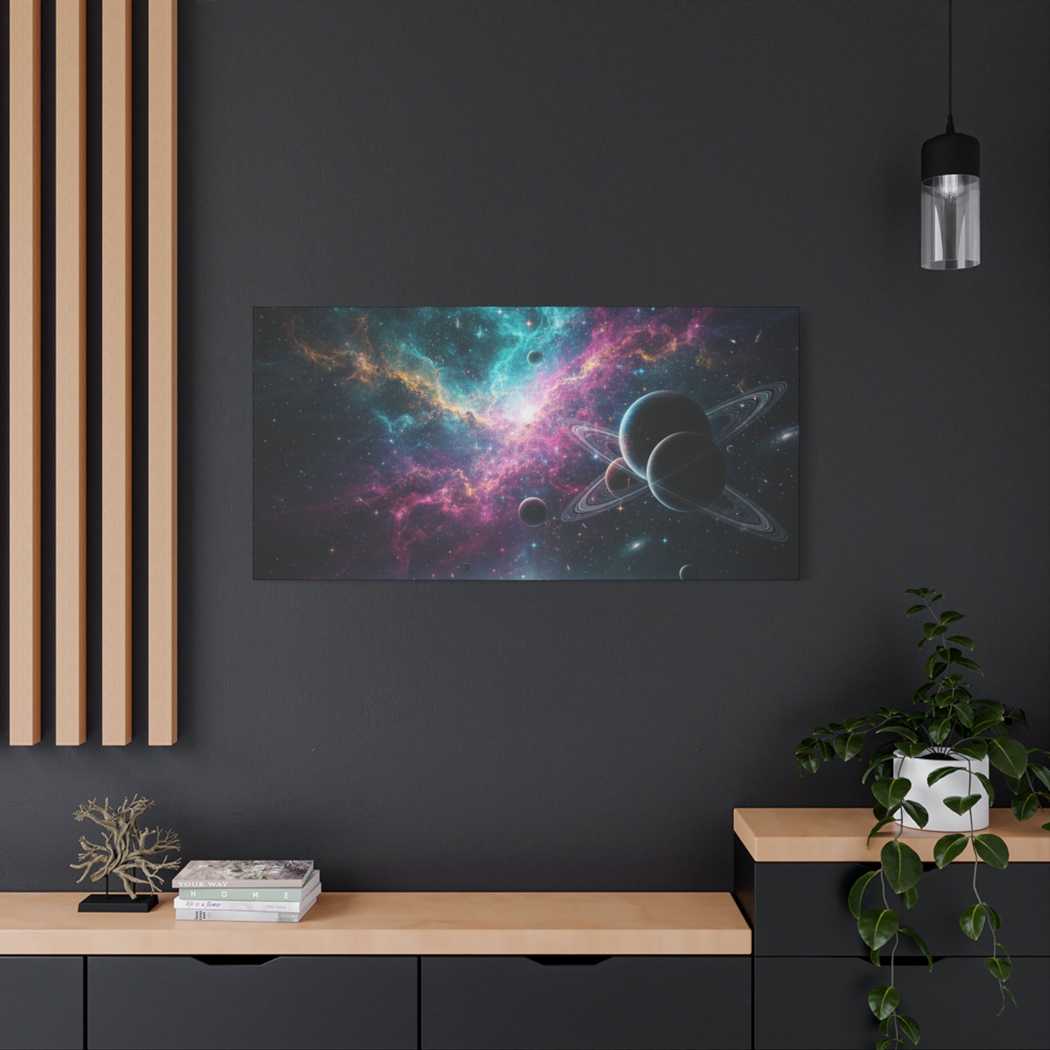 Cosmic Nebula "Stunning" Canvas Print — Galaxy Planets Wall Art
