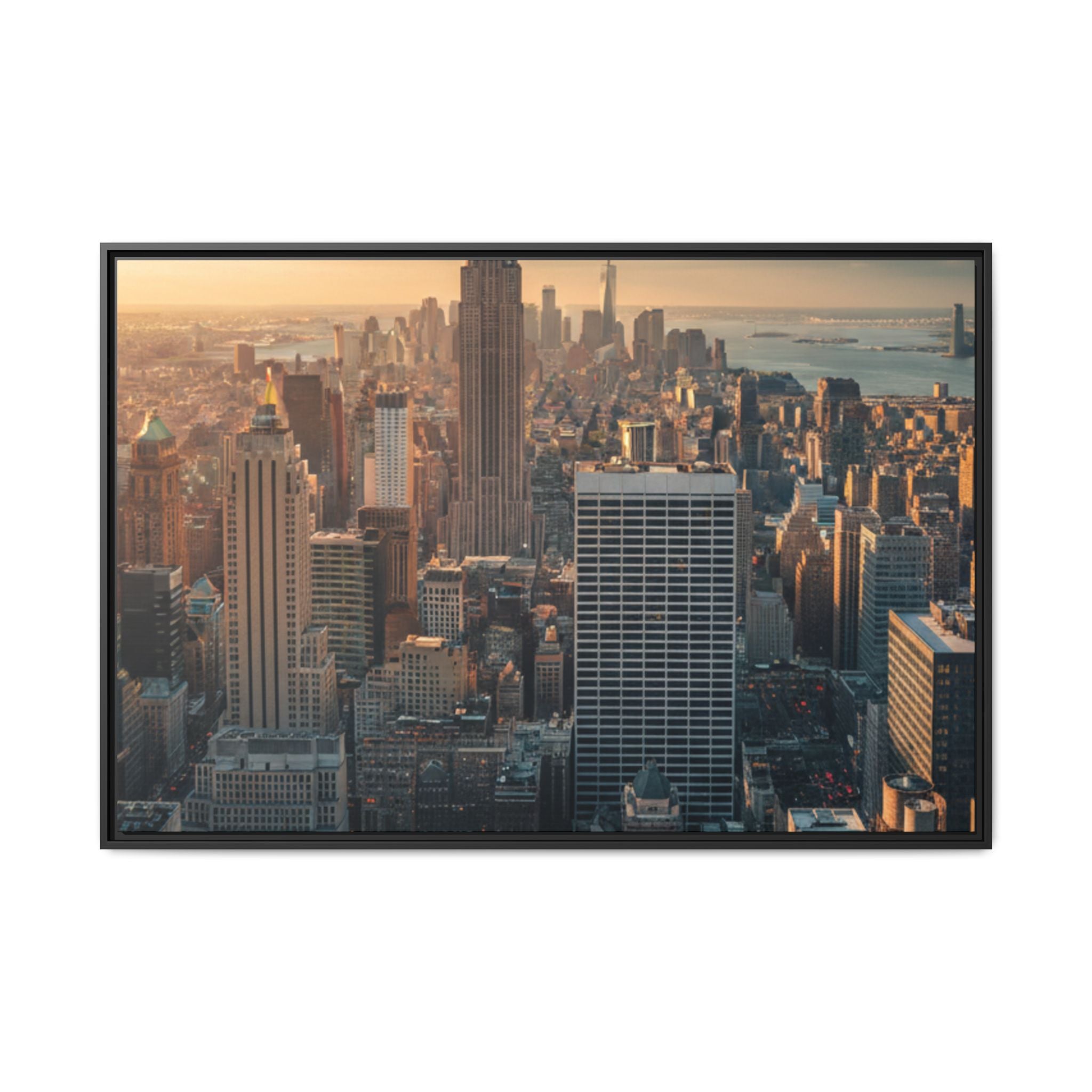 New York City Skyline at Sunset - Framed Art