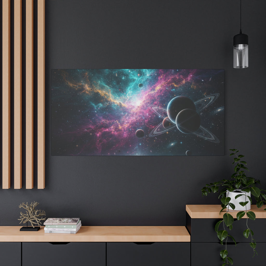 Cosmic Nebula "Stunning" Canvas Print — Galaxy Planets Wall Art