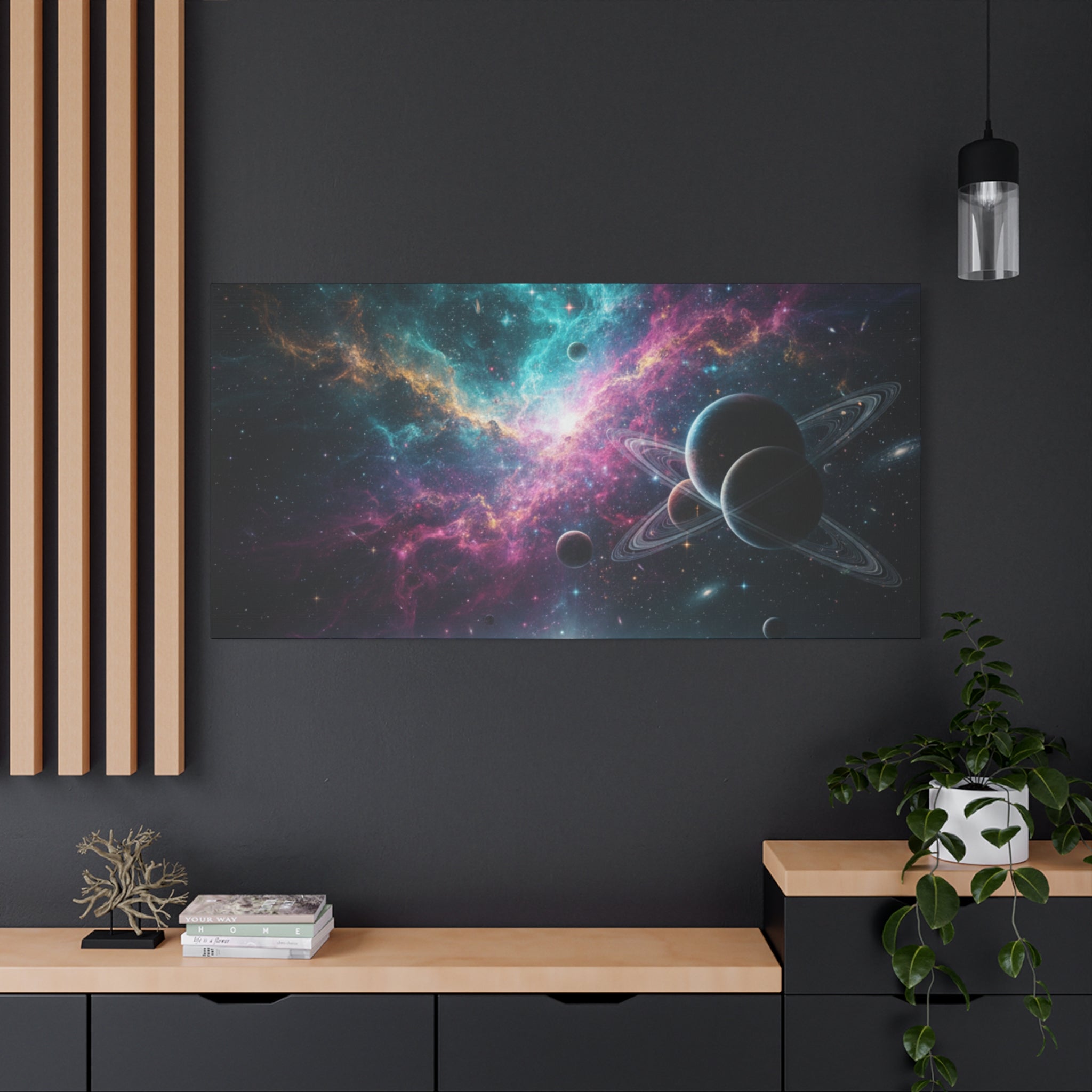 Cosmic Nebula "Stunning" Canvas Print — Galaxy Planets Wall Art