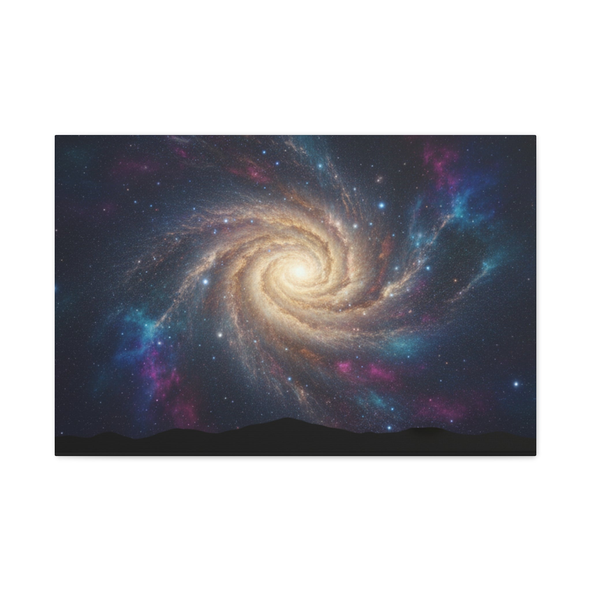 Spiral Galaxy Matte Canvas Wall Art – Stretched Space Nebula Print